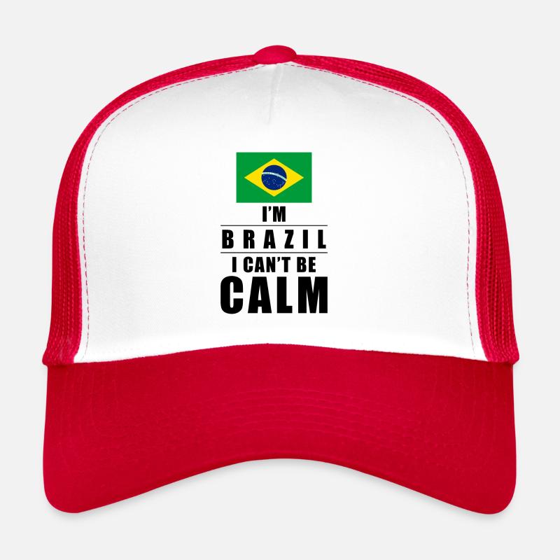 Dicton brésilien - Casquette trucker  - blanc/rouge