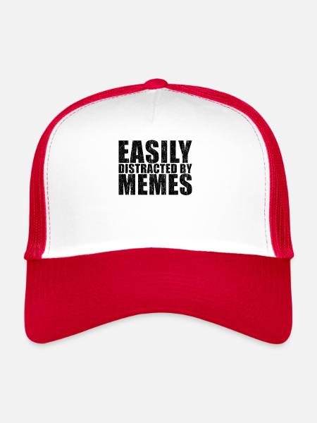 Meme funny saying - Trucker Cap - white/red - Front