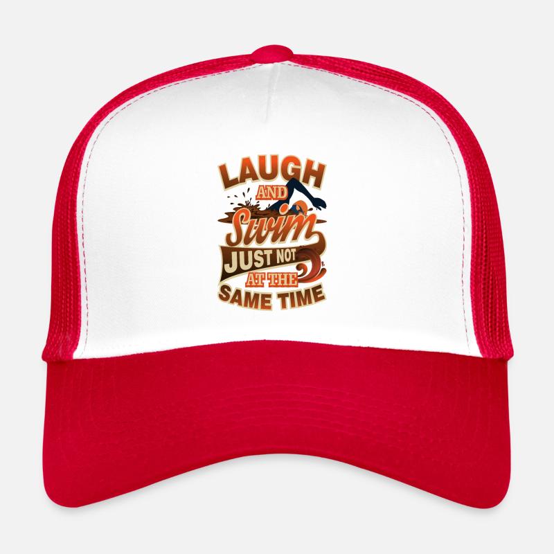 Schwimmen Humor Lachen und Schwimmen einfach nicht im Trucker Cap