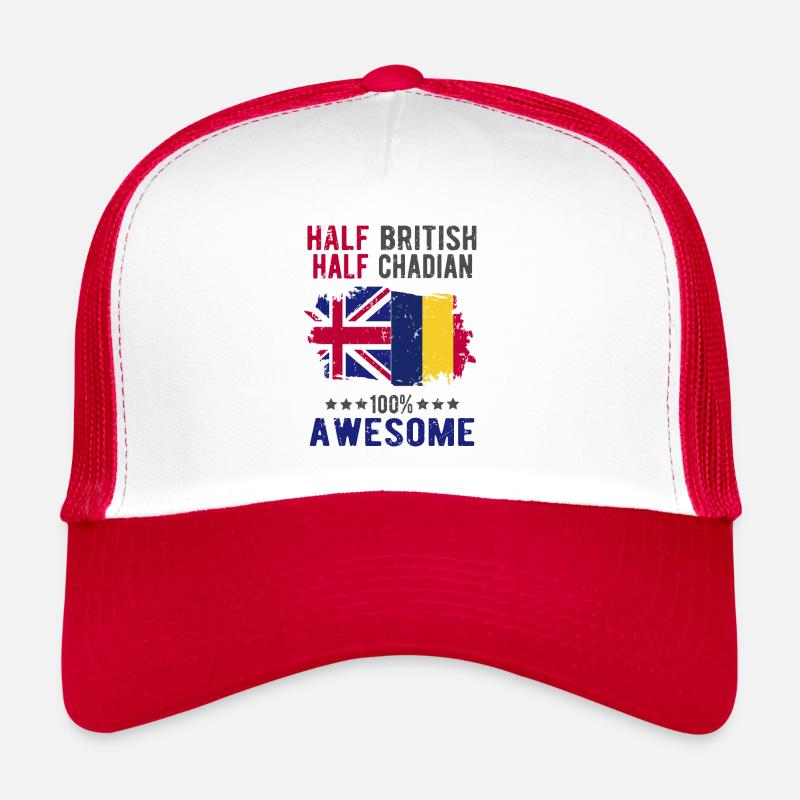 Half British Half Chader Trucker Cap