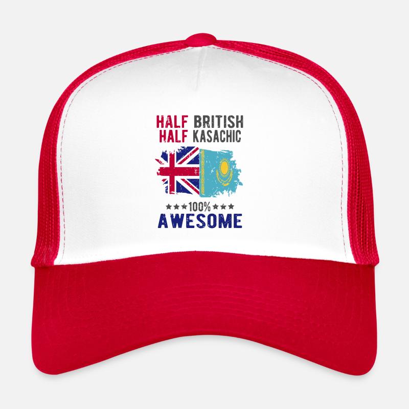 Half British Half Kazakh Trucker Cap