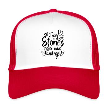 Valentins Tag Beziehung Liebes Spruch - Trucker Cap - Weiß/Rot - Vorne