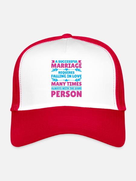 Valentins Tag Beziehung Liebes Spruch - Trucker Cap - Weiß/Rot