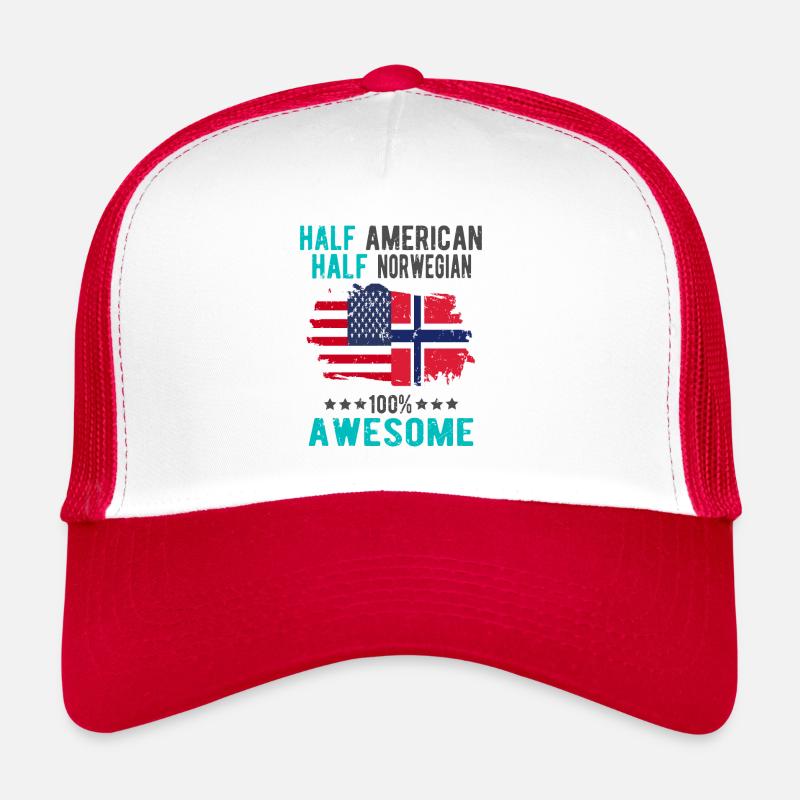 Half American Half Norwegian Trucker Cap