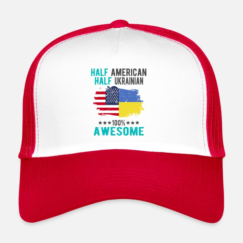 Moitié américain moitié ukrainien Casquette trucker 