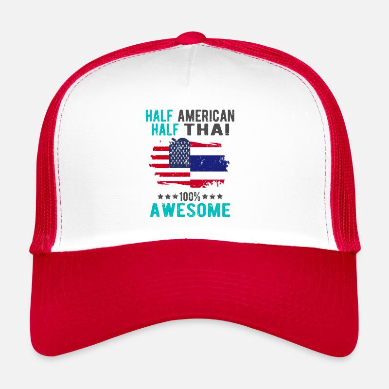 Half American Half Thai Trucker Cap