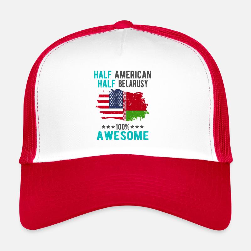 Halb Amerikaner Halb Belarusse Trucker Cap
