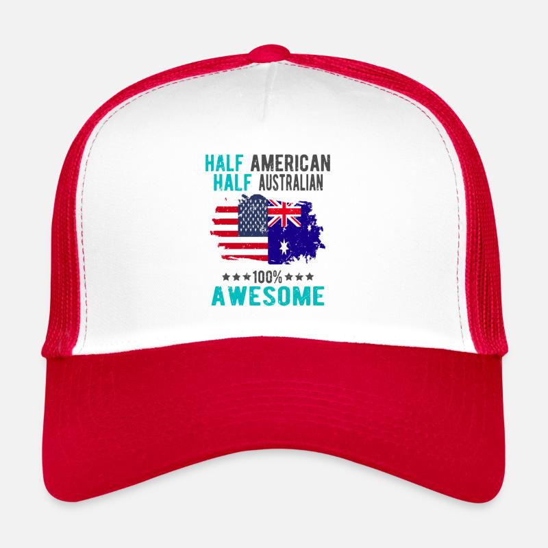 Half American Half Australian Trucker Cap