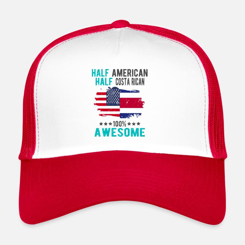 Moitié américain moitié costaricain Casquette trucker 