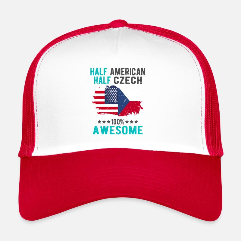 Halb Amerikaner Halb Tscheche Trucker Cap