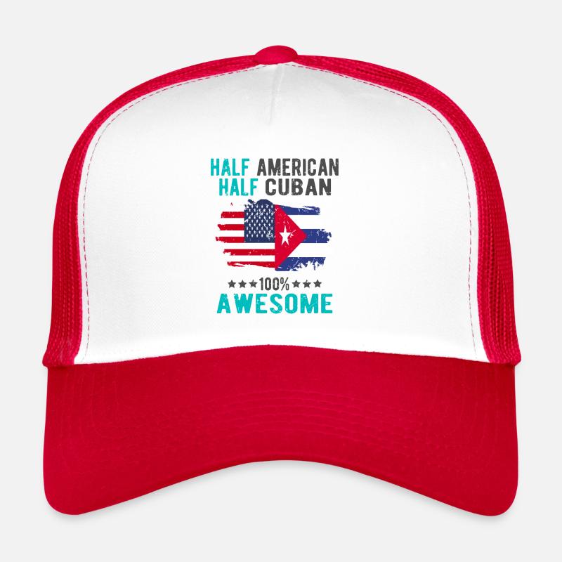 Half American Half Cuban Trucker Cap