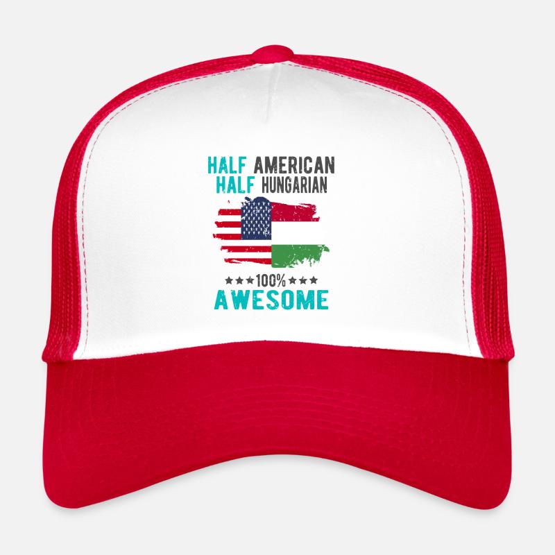 Halb Amerikaner Halb Ungar Trucker Cap