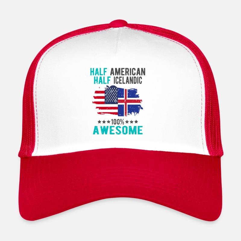 Half American Half Icelander Trucker Cap