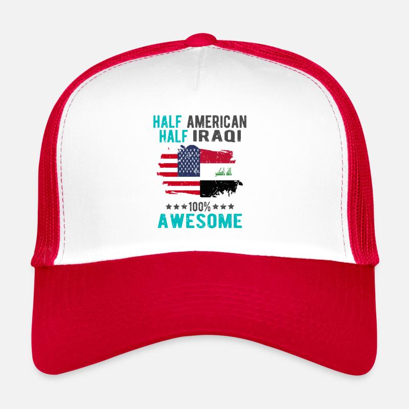 Half American Half Iraqi Trucker Cap