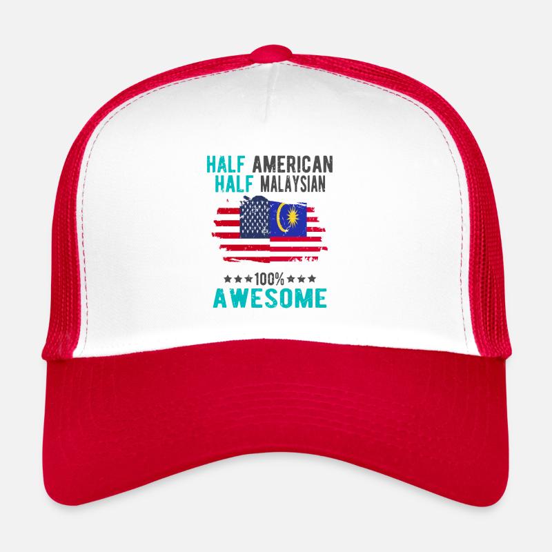 Moitié américain moitié malaisien Casquette trucker 