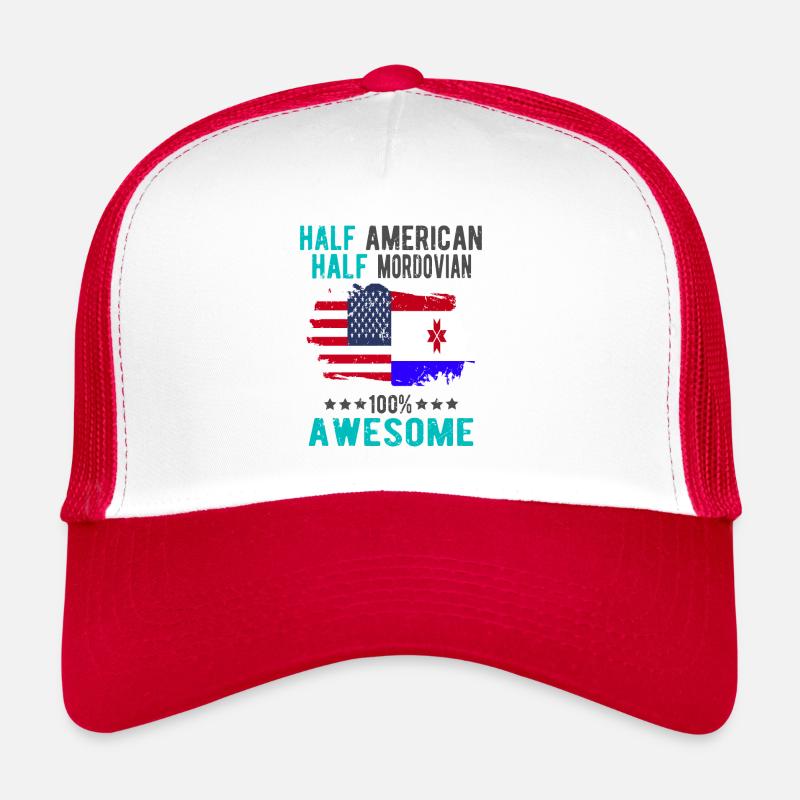 Moitié américain moitié Mordvins Casquette trucker 