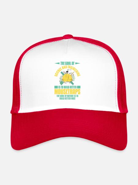 Das Ziel von Wissenschaft und Technik - Trucker Cap - Weiß/Rot - Vorne