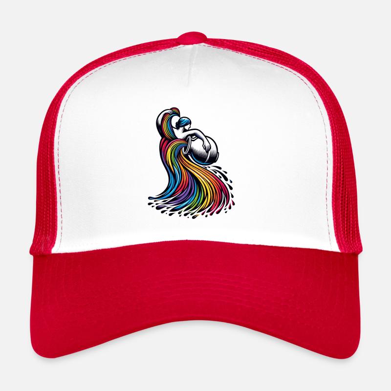 Wassermann Sternzeichen Elegantes Regenbogen-Design Trucker Cap