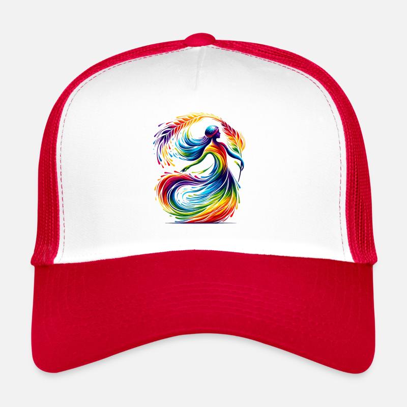 Jungfrau Sternzeichen Sternzeichen Regenbogen Design Trucker Cap