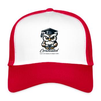 Diplôme d’études supérieures Diplômé - Casquette trucker  - blanc/rouge - Devant
