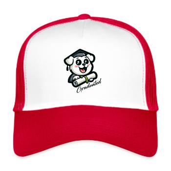 Diplôme d’études supérieures Diplômé - Casquette trucker  - blanc/rouge - Devant