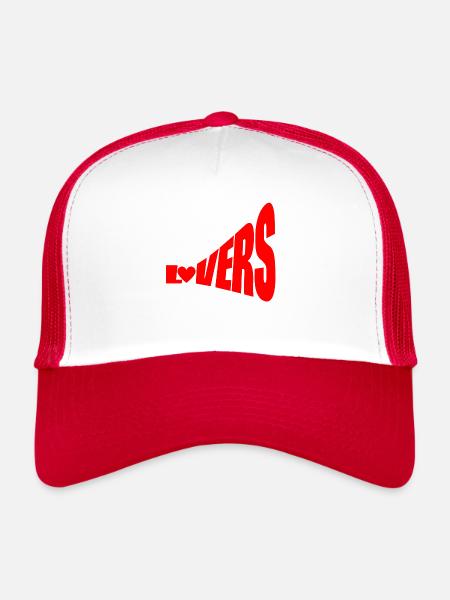 lovers declare their love to each other - Trucker Cap - white/red - Front