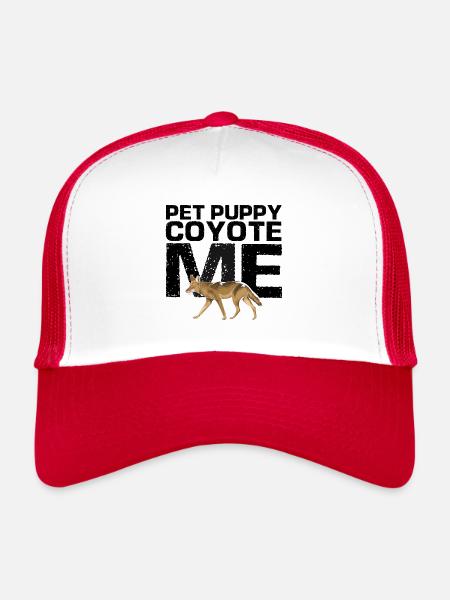 Conception de coyote pour les réacteurs de coyote - Casquette trucker  - blanc/rouge - Devant