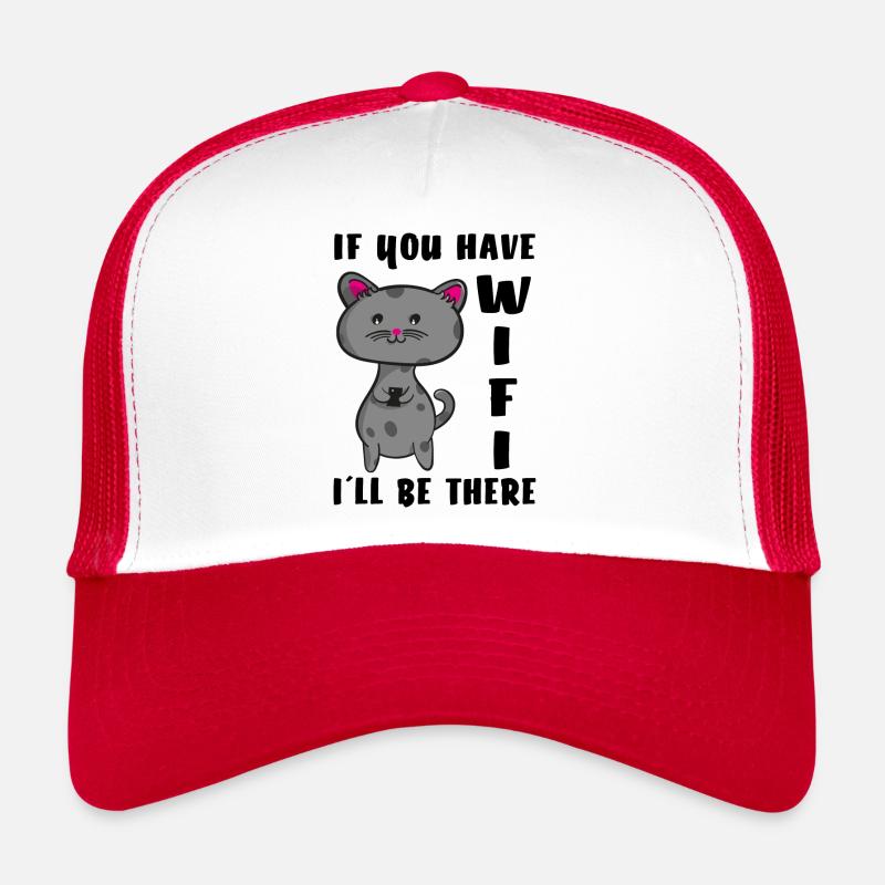 Le chat a besoin du WiFi Casquette trucker 
