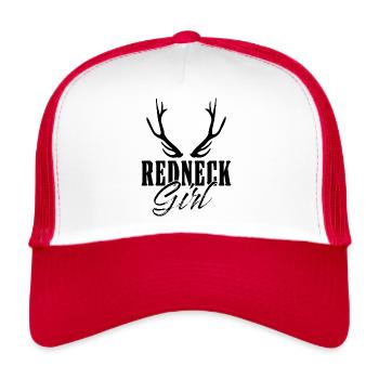 Redneck Girl - Trucker Cap - white/red - Front