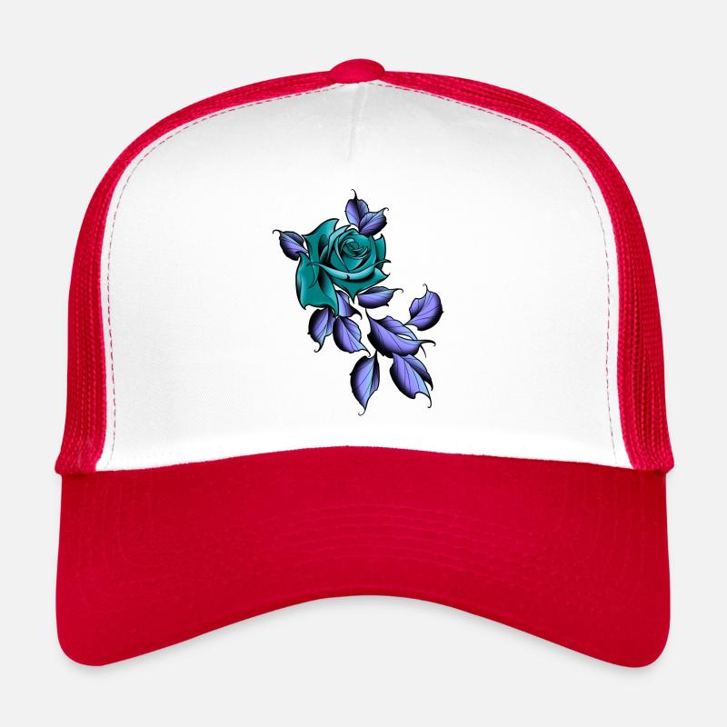 Rose verte old school Casquette trucker 