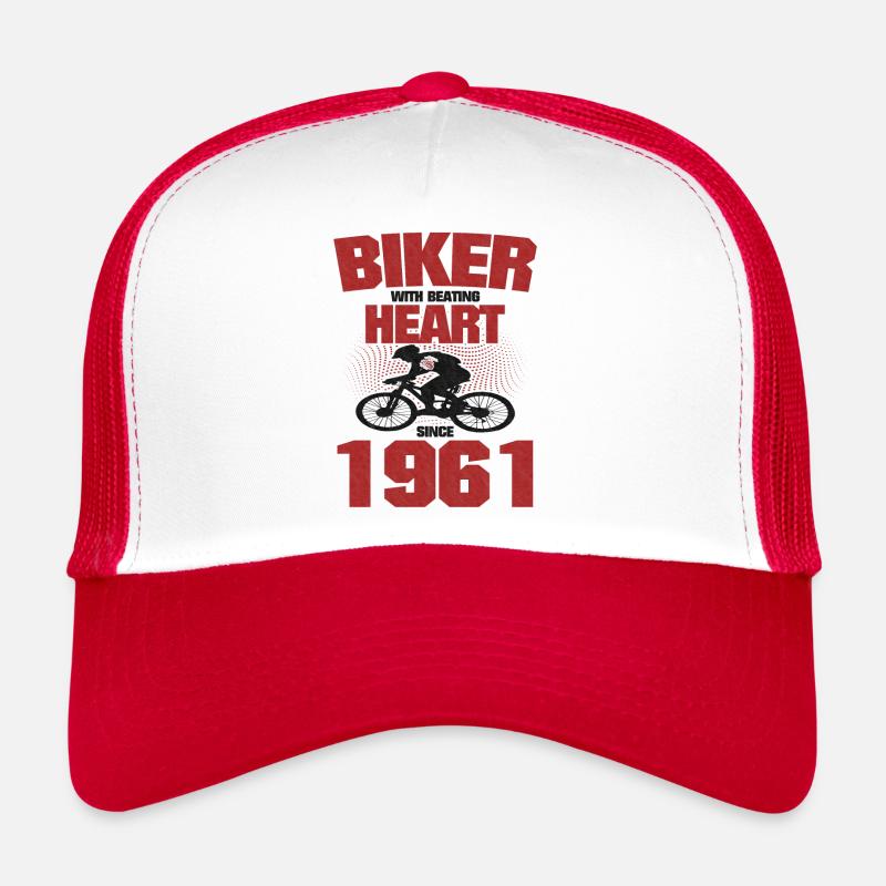 Cyclist with a beating heart born in 1961 Trucker Cap