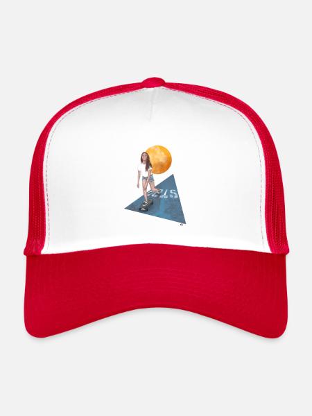 Skatergirl - Casquette trucker  - blanc/rouge - Devant