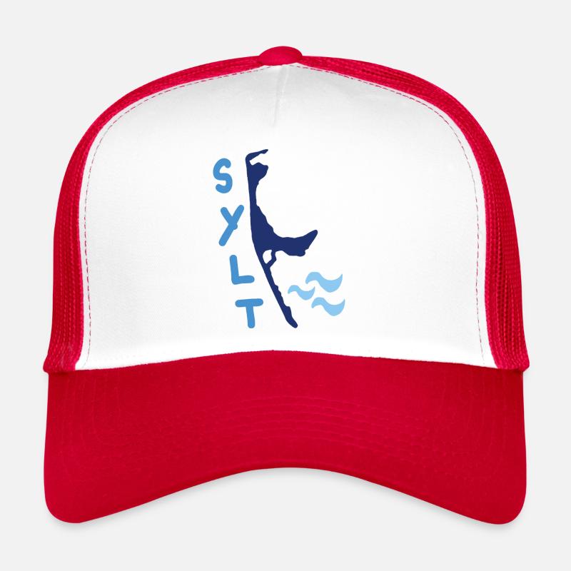 sylt welle - Trucker Cap - Weiß/Rot