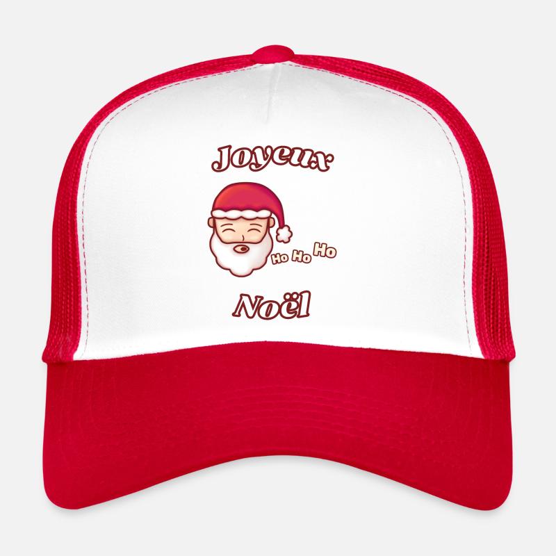 JOYEUX NOEL - Casquette trucker  - blanc/rouge