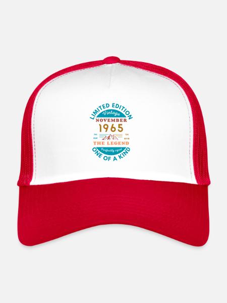 November 1965 Birthday Limited Edition - Casquette trucker  - blanc/rouge - Devant