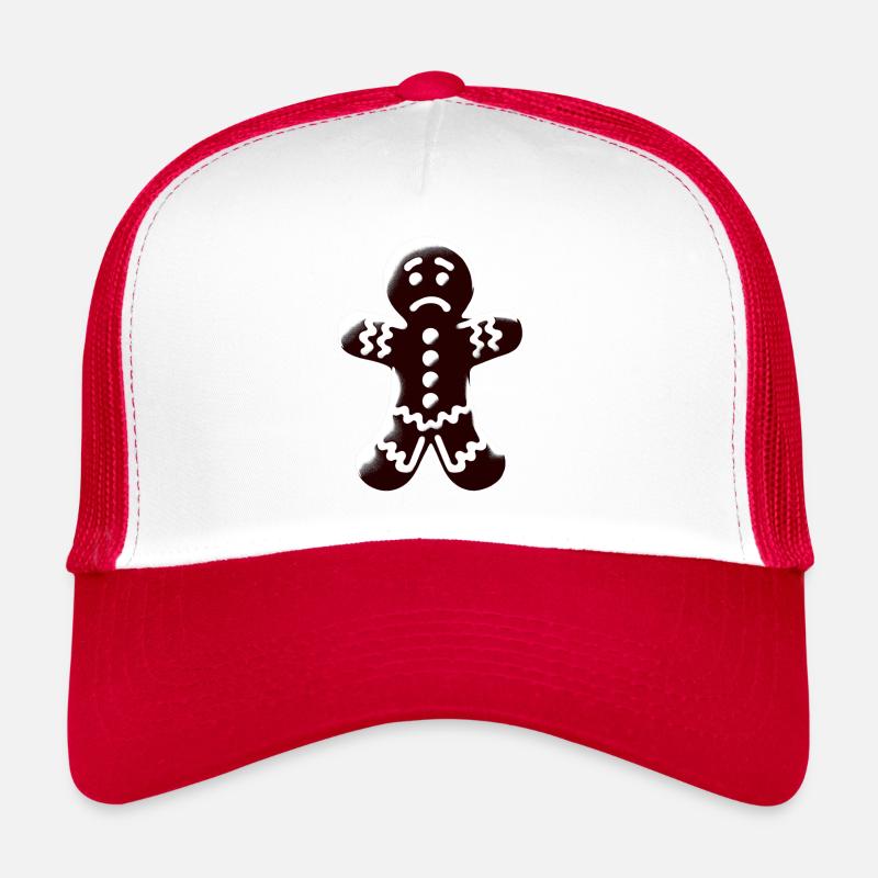 Schlecht gelaunter Lebkuchenmann Weihnachtsgebäck Trucker Cap