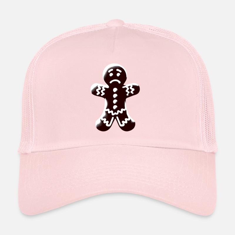 Bad Mood Gingerbread Man Christmas Biscuits Trucker Cap