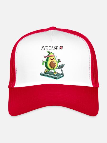 Avocardio - Trucker Cap - white/red - Front
