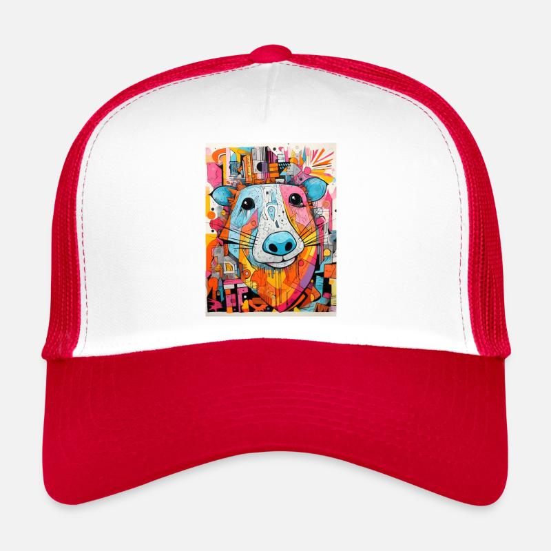 [MB] Gute Laune Bär - Trucker Cap - Weiß/Rot