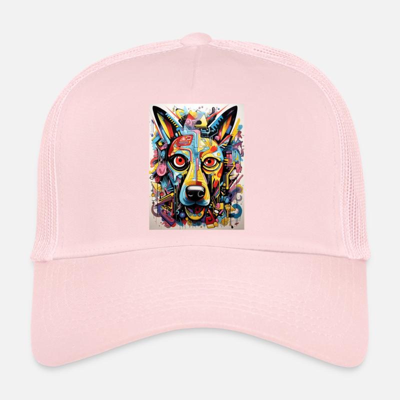 Graffiti-Glück: Freundlicher Hundezauber Trucker Cap