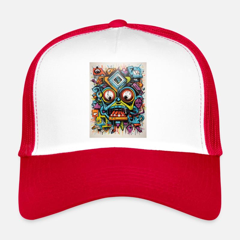 [] Screaming Monster : Émeute de couleurs Casquette trucker 