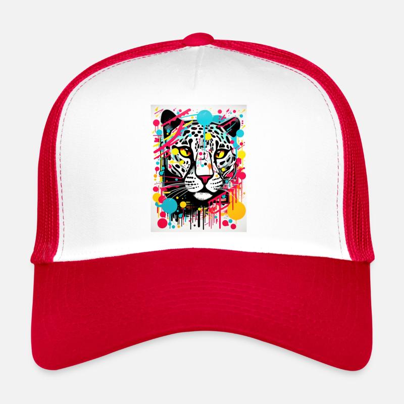 [MB] Farbenfroher Leopardenkopf Trucker Cap