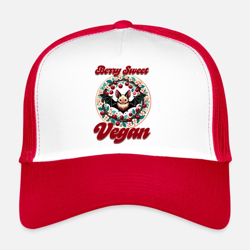 Berry Sweet Vegan - Trucker Cap - Weiß/Rot