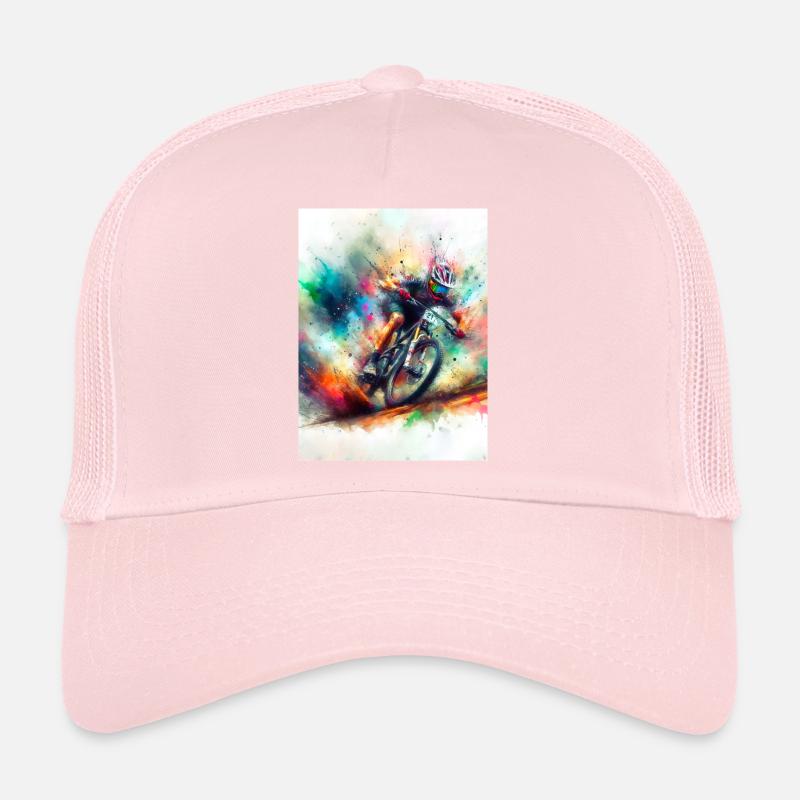 Cyclist at full speed Trucker Cap