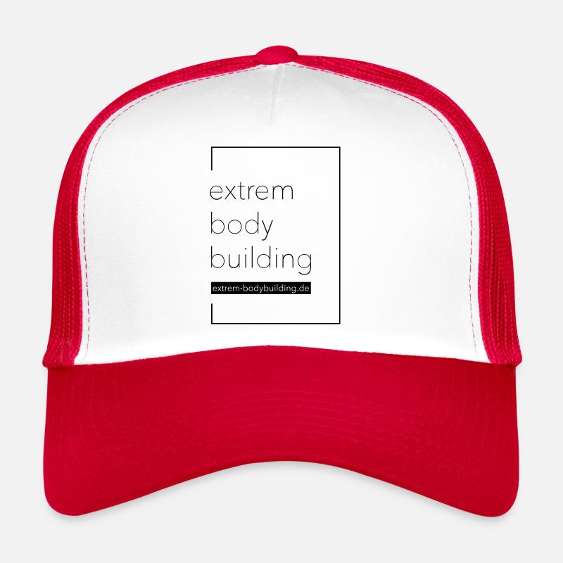 extrem-bodybuilding - Trucker Cap - Weiß/Rot
