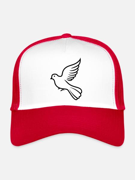 Dove - Trucker Cap - white/red - Front