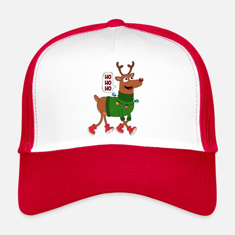 Christmas deer - Trucker Cap - white/red