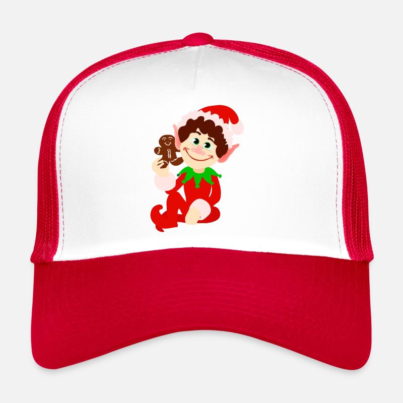 Elf und Lebkuchen - Trucker Cap - Weiß/Rot