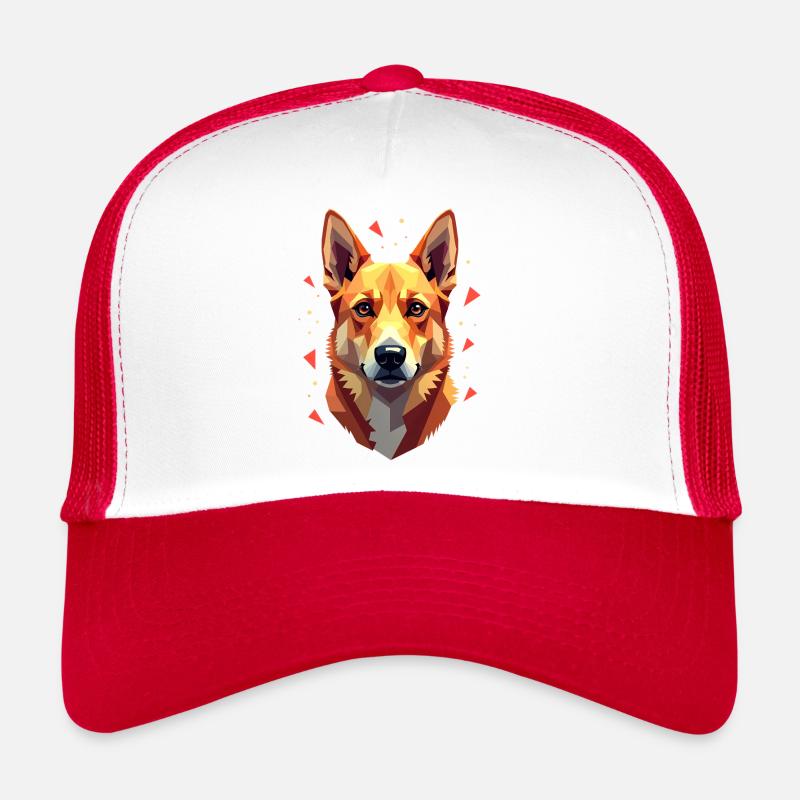 Geometrischer Hund – Abstraktes Kunstwerk Trucker Cap