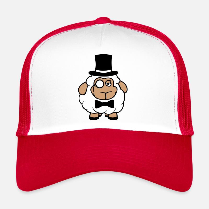 mouton M. Gentleman chapeau haut de forme Monocle lunettes Casquette trucker 